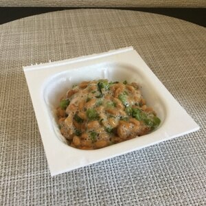 納豆の食べ方-野沢菜♪